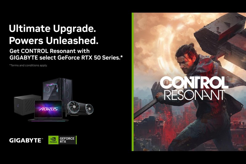 購買 技嘉 GIGABYTE NVIDIA GeForce RTX 50 系列相關產品，獲得 CONTROL Resonant 遊戲兌換序號