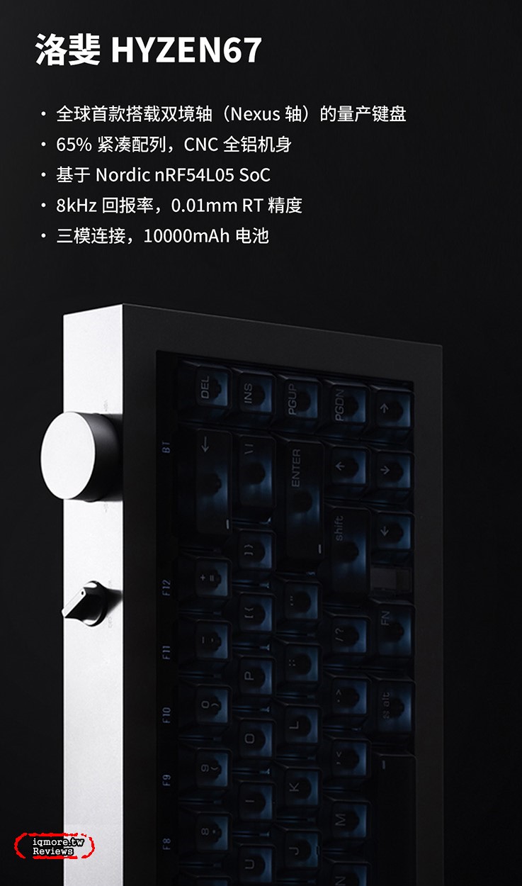 凱華雙境軸 (Kailh Nexus) 官方資訊曝光！機械軸與磁軸二合一軸體首搭於 Lofree HYZEN - 老貓測3C