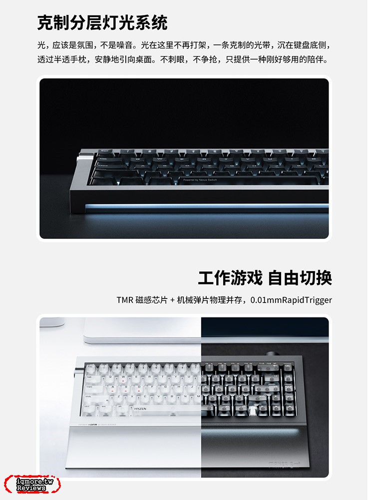凱華雙境軸 (Kailh Nexus) 官方資訊曝光！機械軸與磁軸二合一軸體首搭於 Lofree HYZEN - 老貓測3C