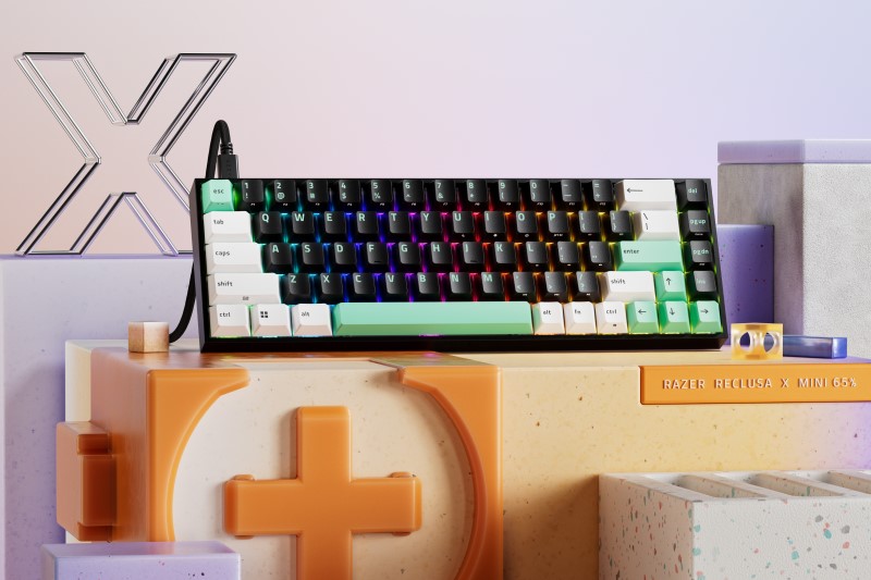 雷蛇發布 Razer Reclusa X Mini 65% 熱插拔機械鍵盤，新台幣 1890 元