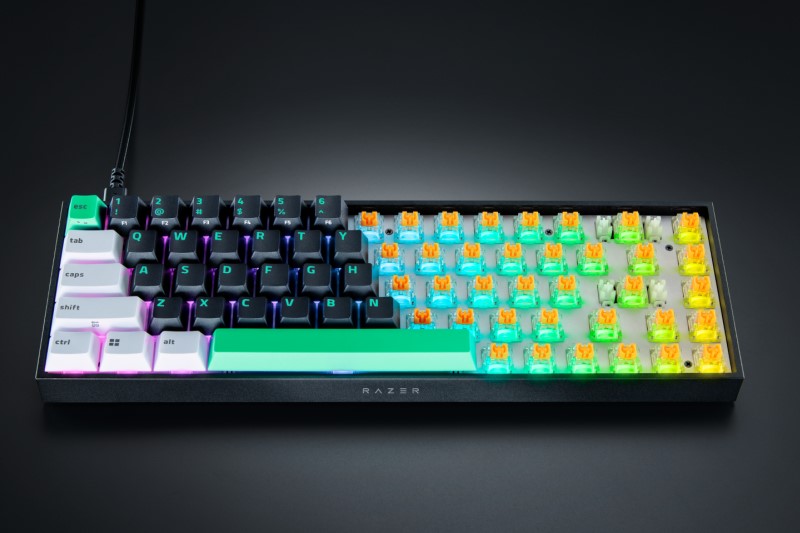 雷蛇發布 Razer Reclusa X Mini 65% 熱插拔機械鍵盤，新台幣 1890 元 - 老貓測3C