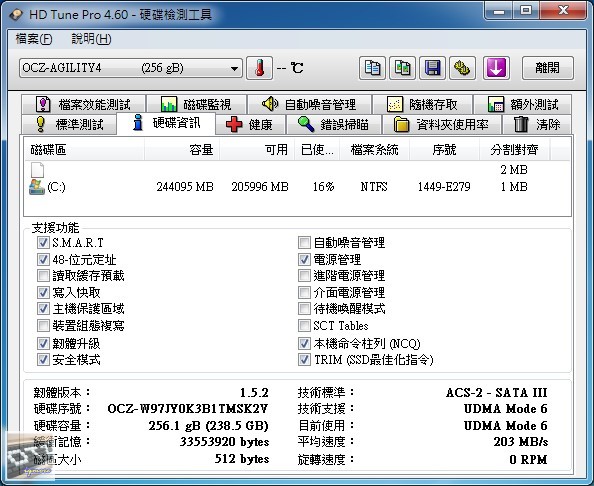 OCZ Agility 4 256GB SATA 3 固態硬碟 評測，Indilinx Everest 2 控制晶片 - 老貓測3C