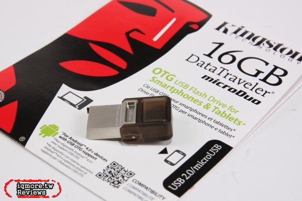 Kingston DataTraveler microDuo 16GB OTG隨身碟評測，適合Android 手機與平板 - 老貓測3C
