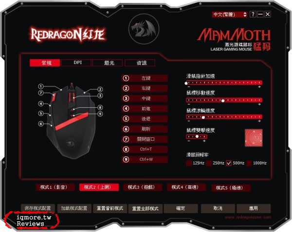 紅龍 REDRAGON Mammoth 猛獁 雷射電競滑鼠 評測，千元也有16400DPI解析度 - 老貓測3C
